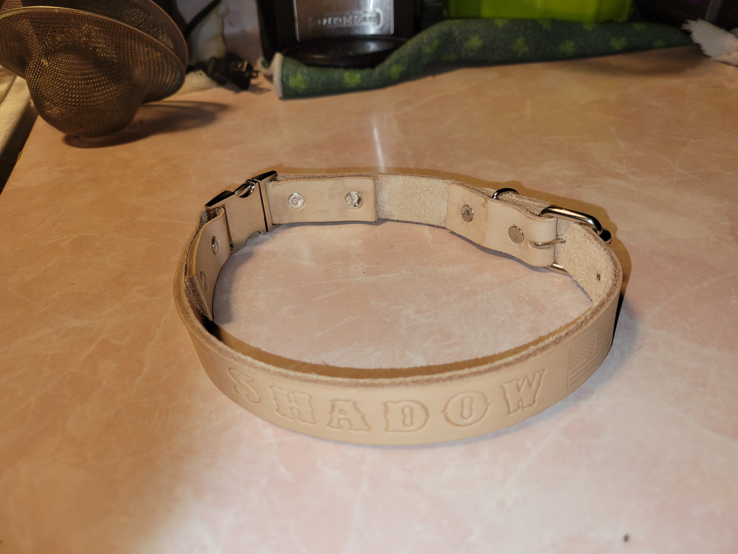Full Grain Leather Personalized Dog Collar - kingdomcountryranch