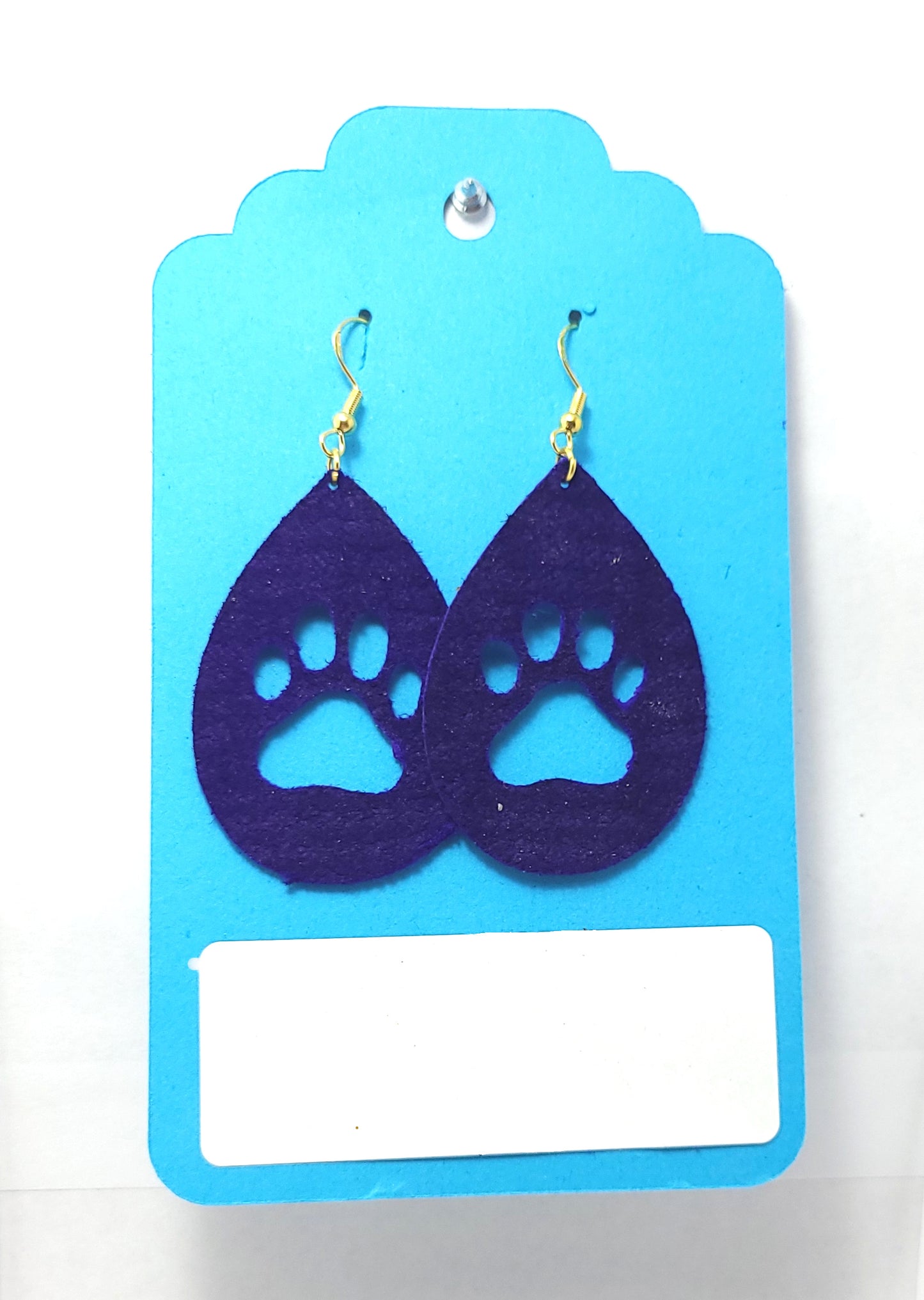 Paw Print Pizzazz Teardrop Earrings