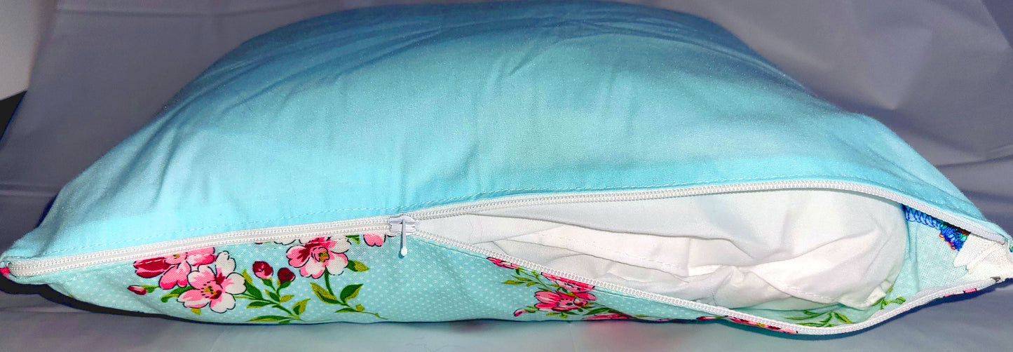 Blue Floral Pillow - kingdomcountryranch