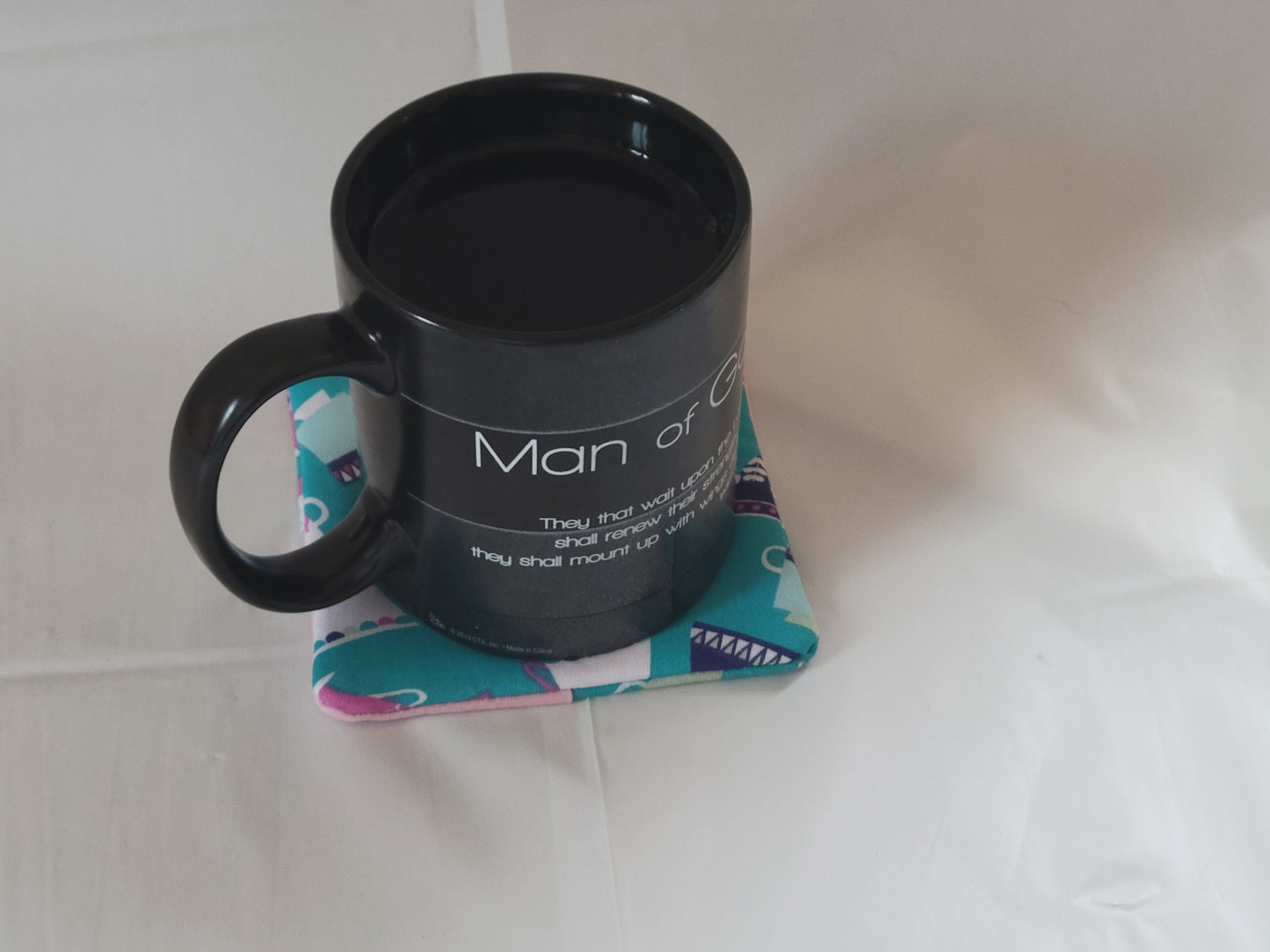 Blue/Pink Coffee Cup Coaster Set - kingdomcountryranch