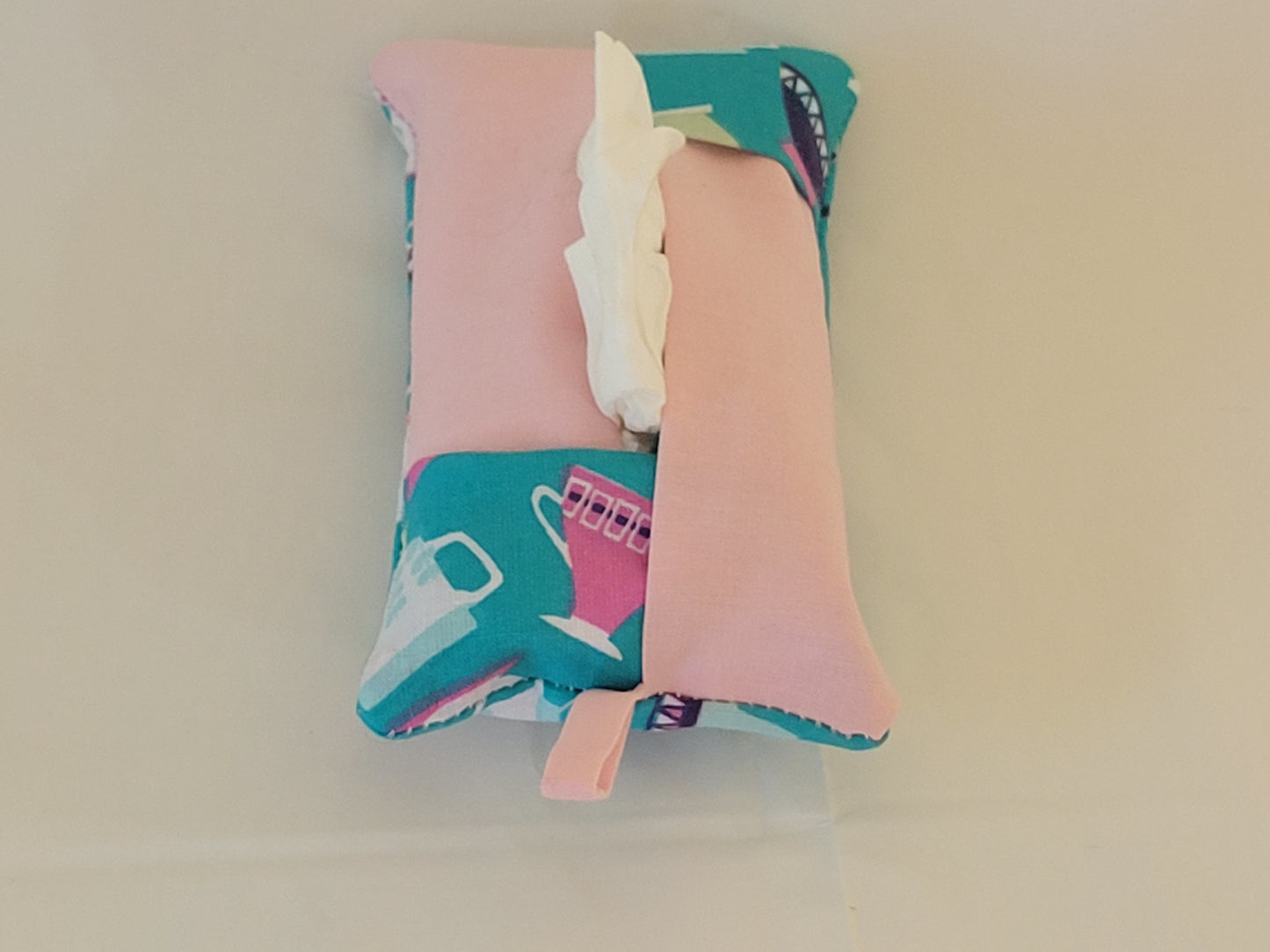Blue/Pink Coffee Cup Tissue Holder - kingdomcountryranch